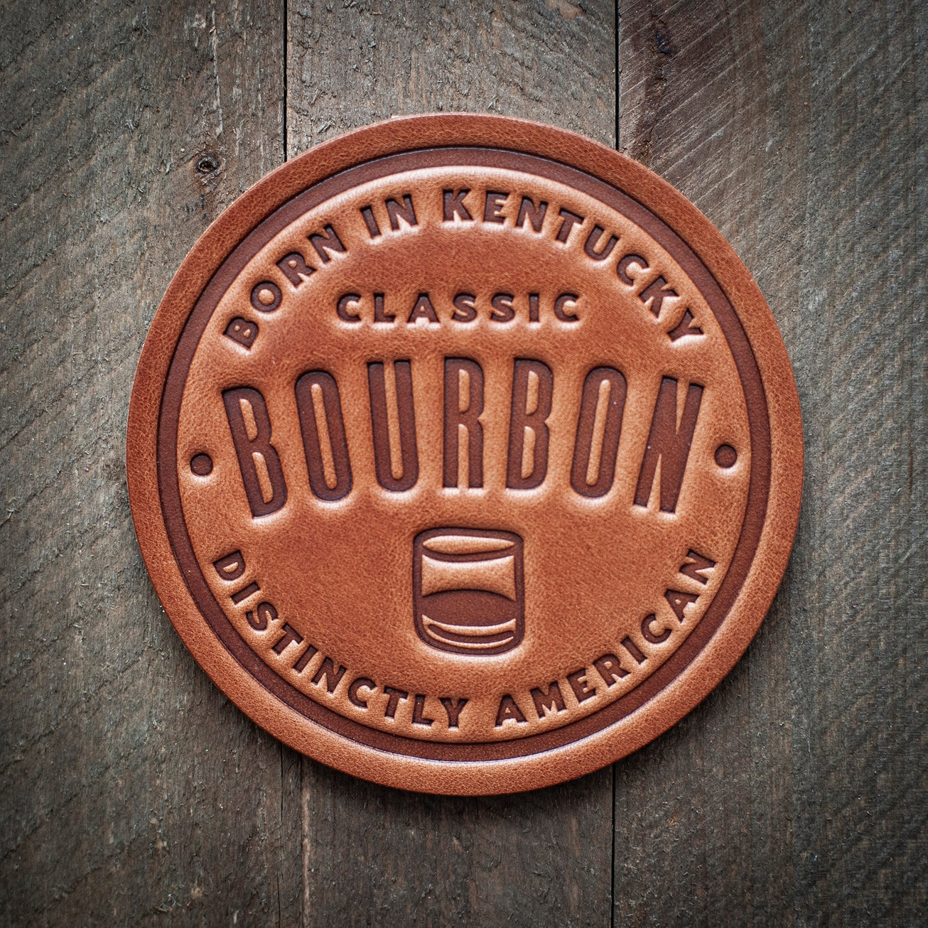 Leather Coaster - Classic Bourbon