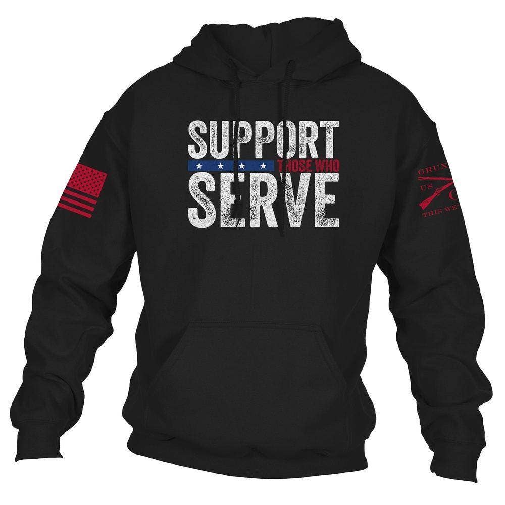 "Support Those Who Serve" Hoodie - Black