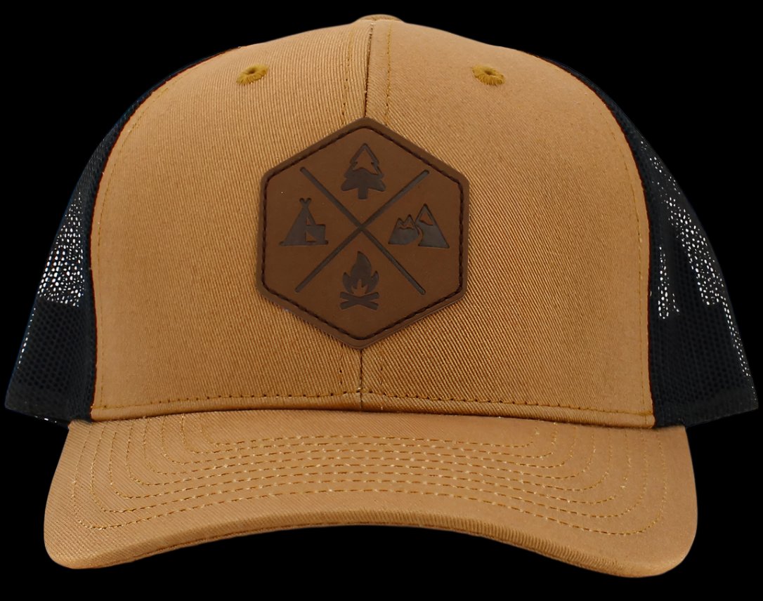 Outdoor Patch Hat - Camel/Black