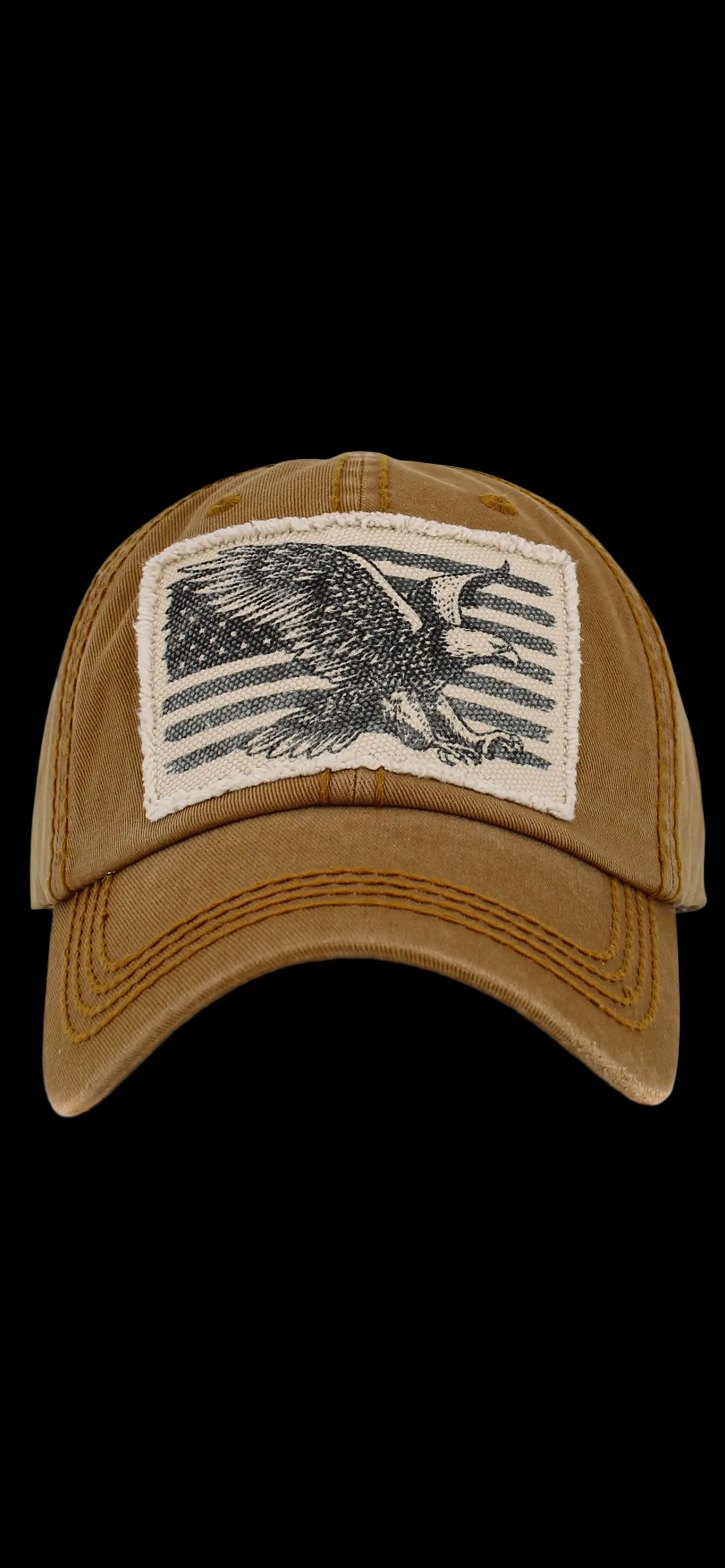 Eagle Flag Vintage Cap ~ Mustard