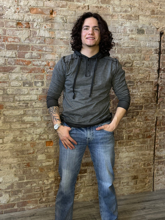 Long Sleeve Henley Hoodie