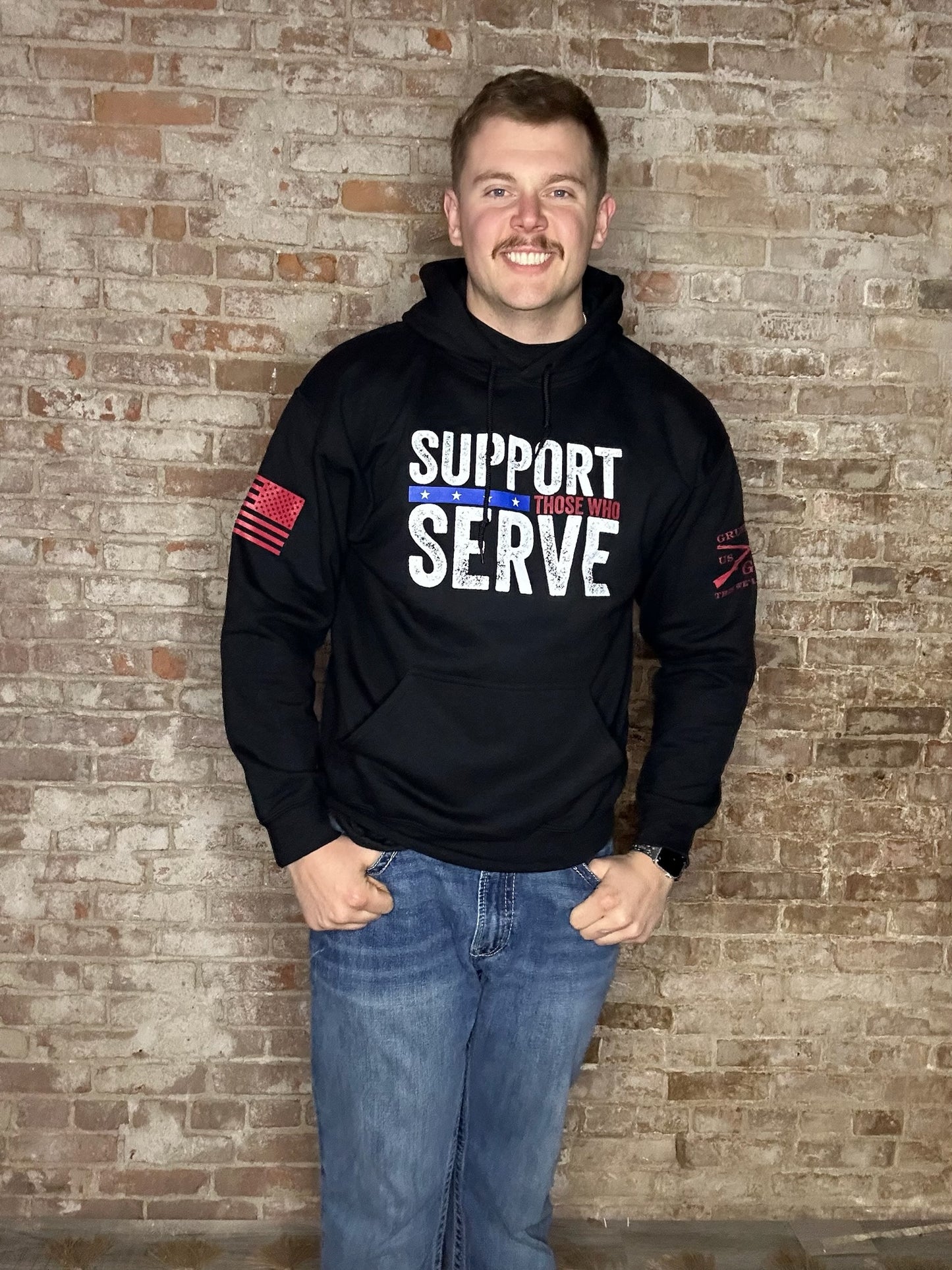 "Support Those Who Serve" Hoodie - Black