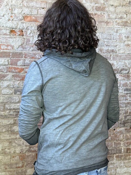 Long Sleeve Henley Hoodie