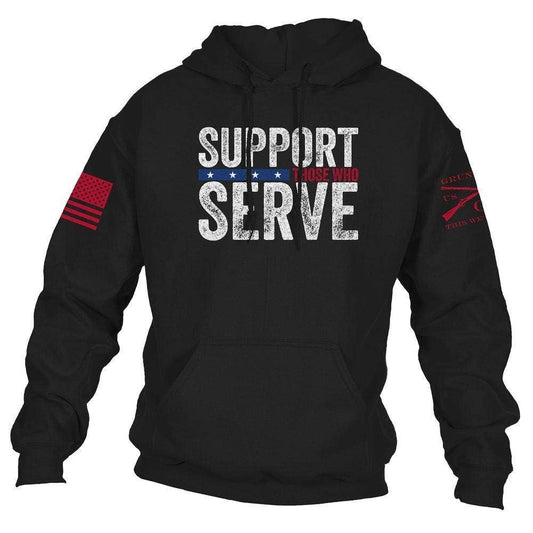 "Support Those Who Serve" Hoodie - Black