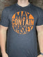 "May Contain Whiskey" Men's T-shirt drinking Graphic Tee - Black