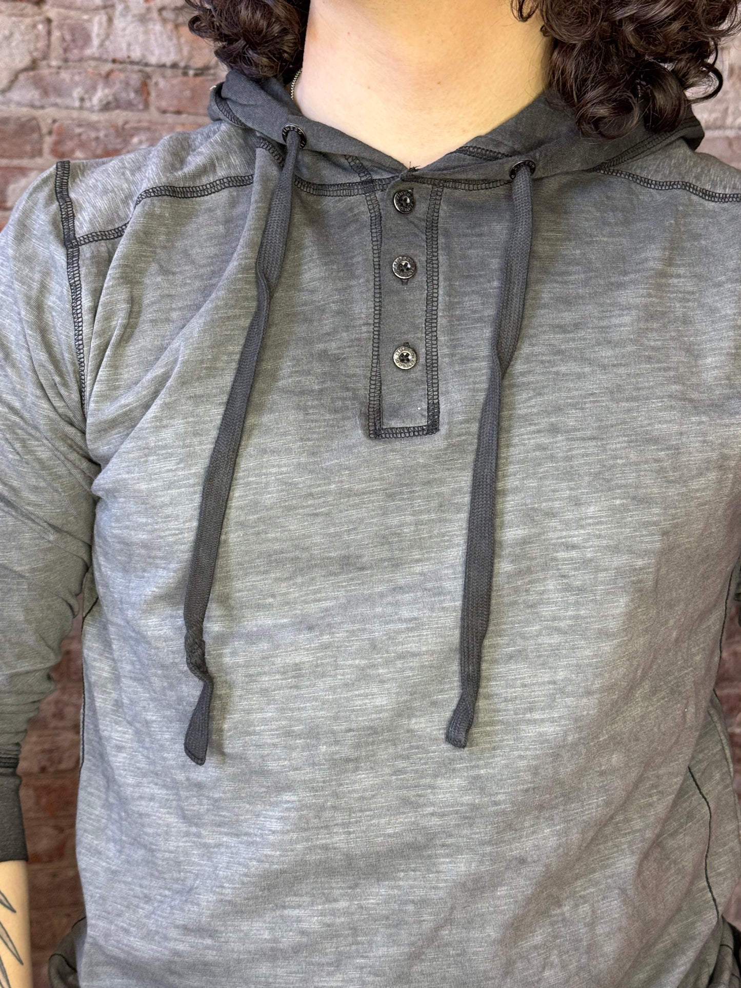 Long Sleeve Henley Hoodie