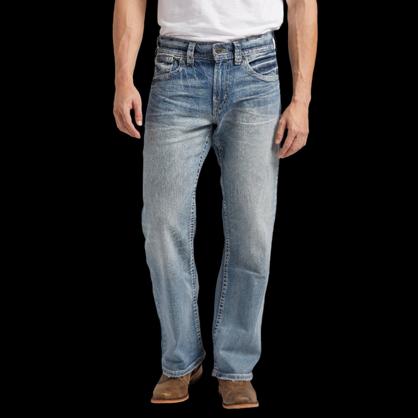 Gordie Relaxed Straight Jeans ~ Light Wash