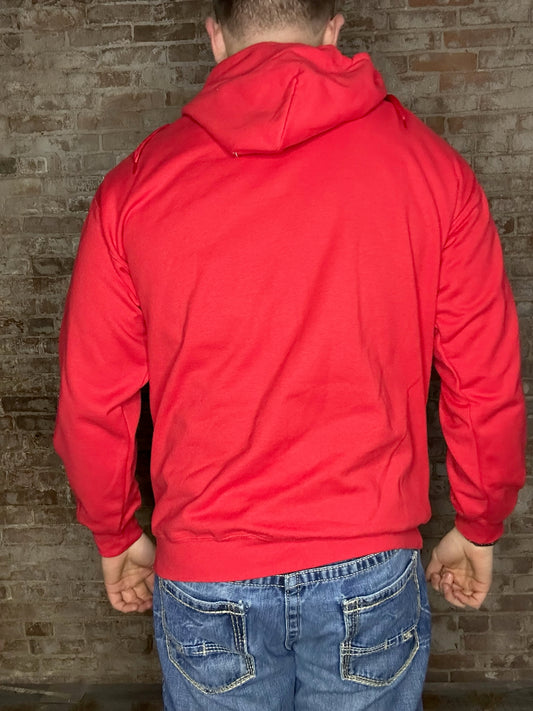 Farming Crew Graphic Hoodie ~ Red