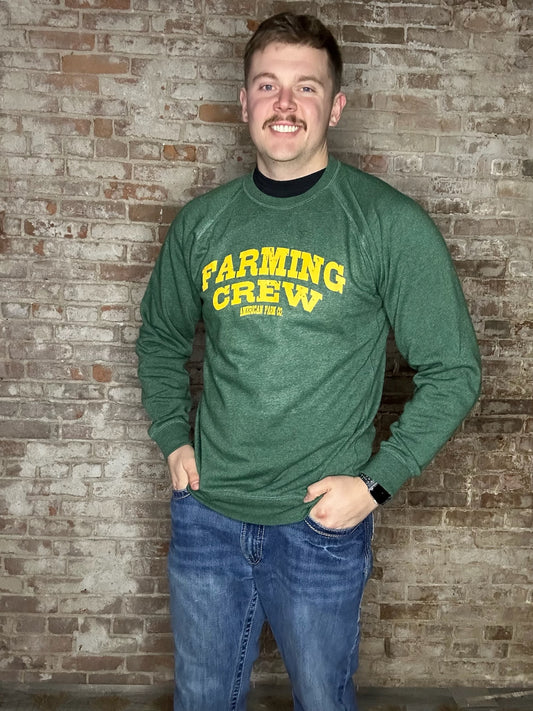 Farming Crew Graphic Crewneck~ Green
