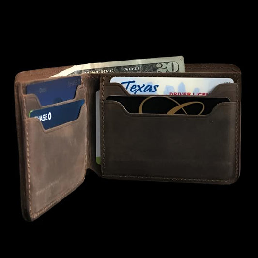 Leather Bifold Wallet - Brown